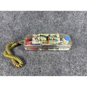 Lenoxx Sound PH-1300 Clear Transparent Phone Rainbow Cord Vintage Y2K Rare